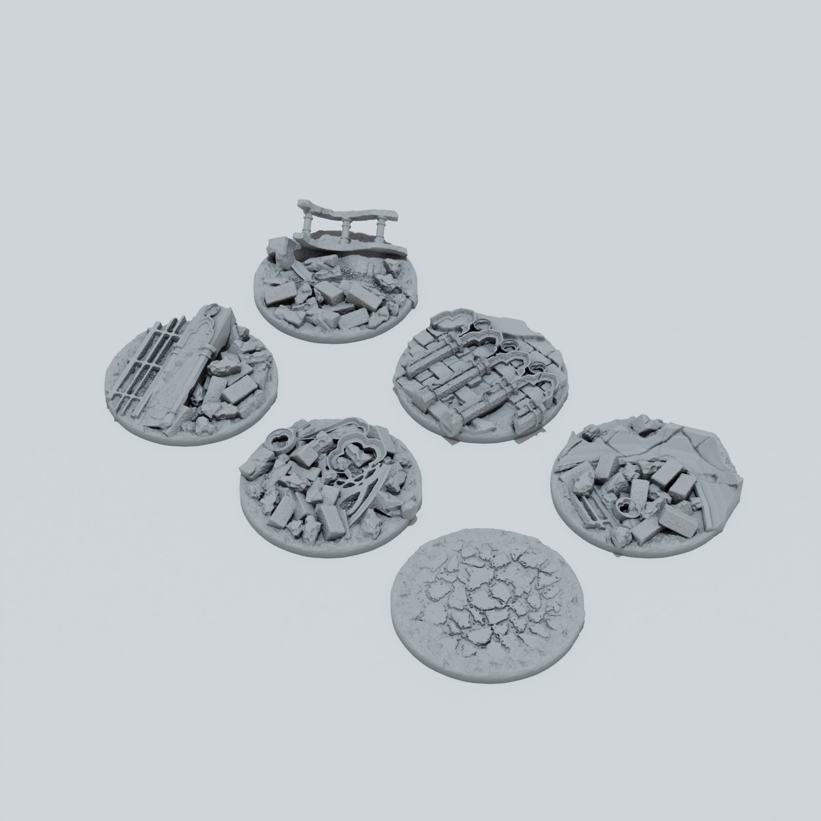 Ruined Gothic Castle Toppers - Unpainted Resin - image 5