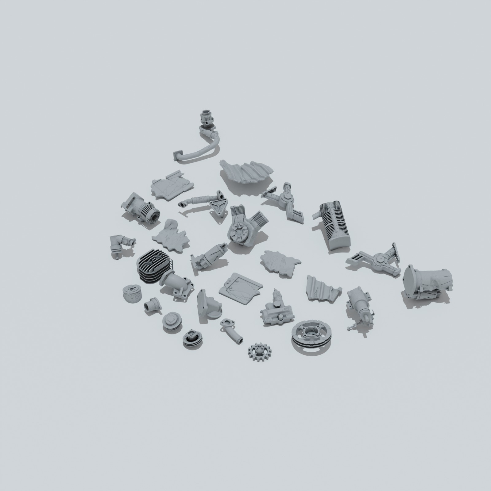 Scrap Metal Basing Bits - Unpainted Resin - image 2