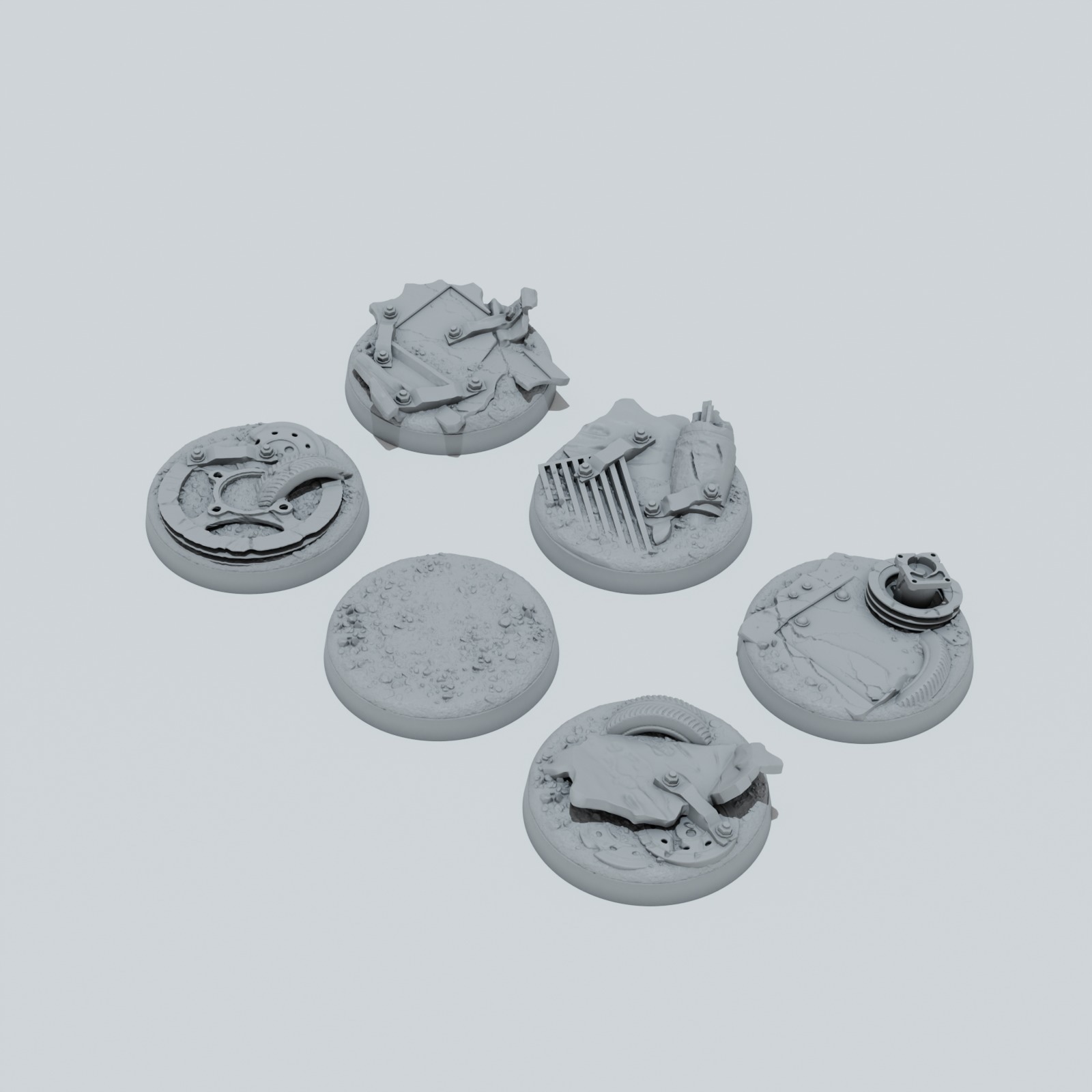 Scrap Metal Texture Bases - Unpainted Resin - image 4