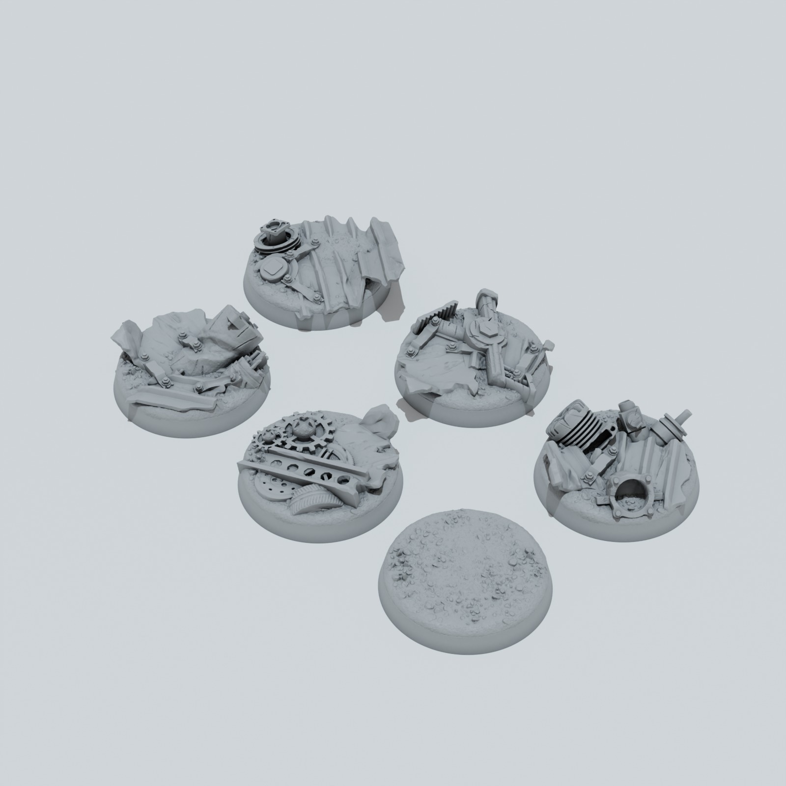 Scrap Metal Texture Bases - Unpainted Resin - image 5