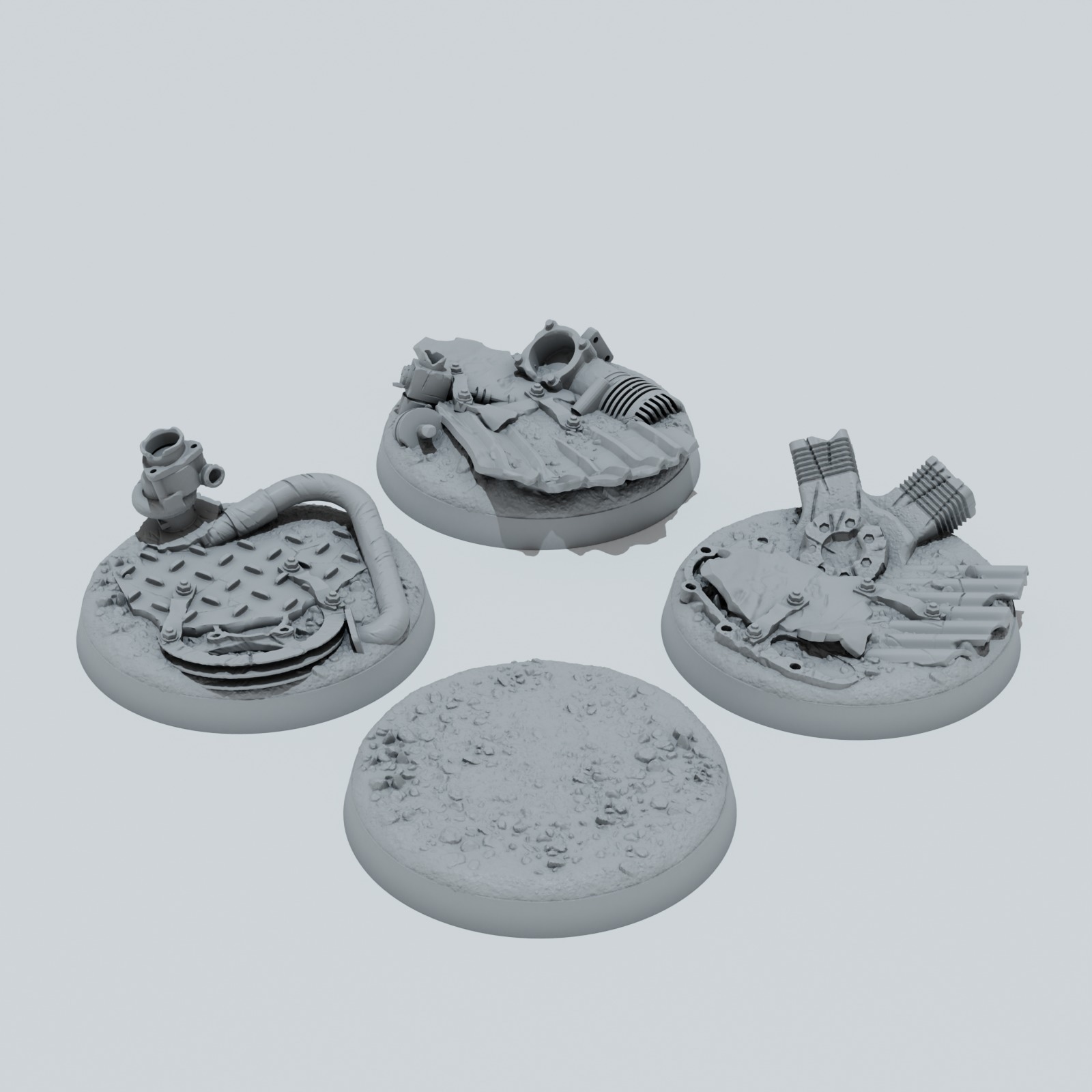Scrap Metal Texture Bases - Unpainted Resin - image 6
