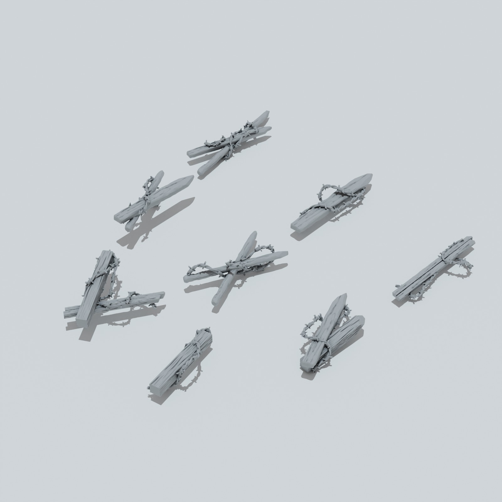 Trench Warfare Military Barriers - Unpainted Resin - image 2