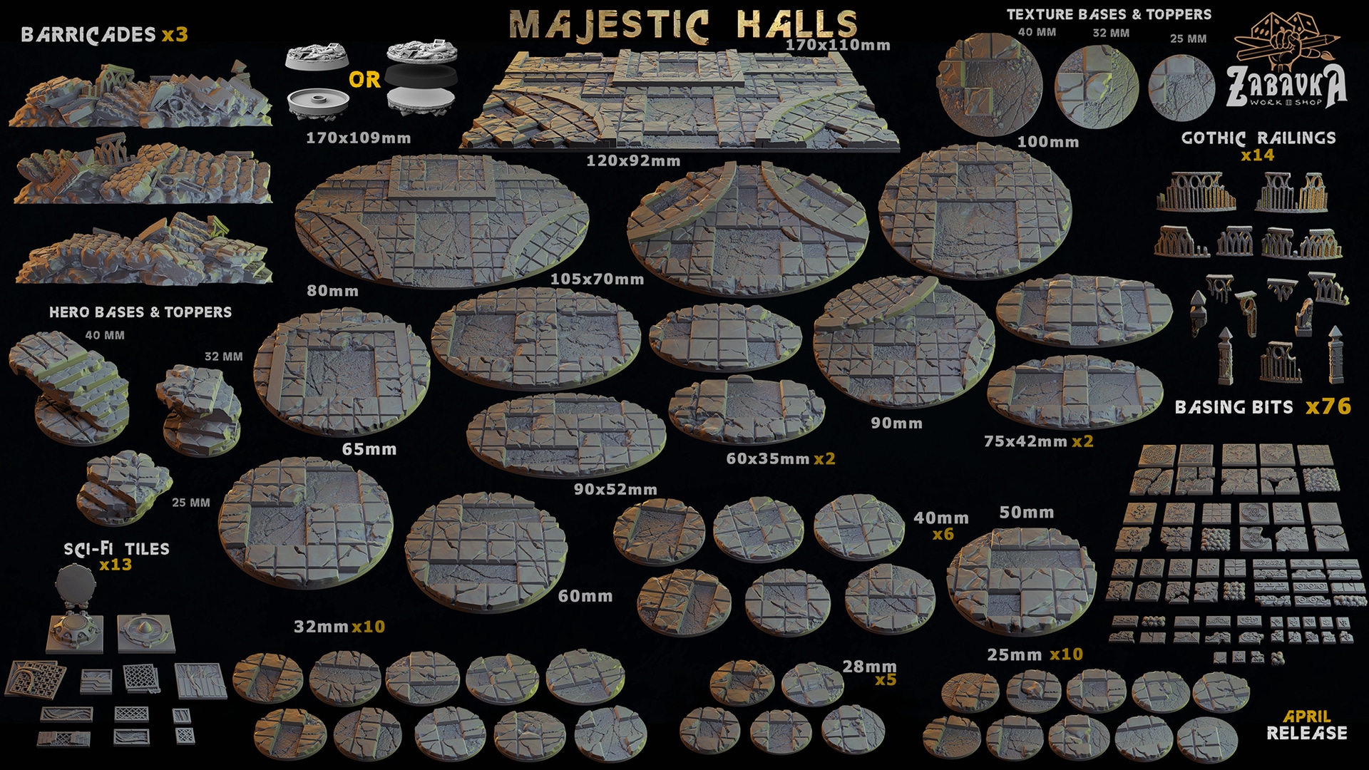 Majestic Halls Gothic Railings - Unpainted Resin - image 1