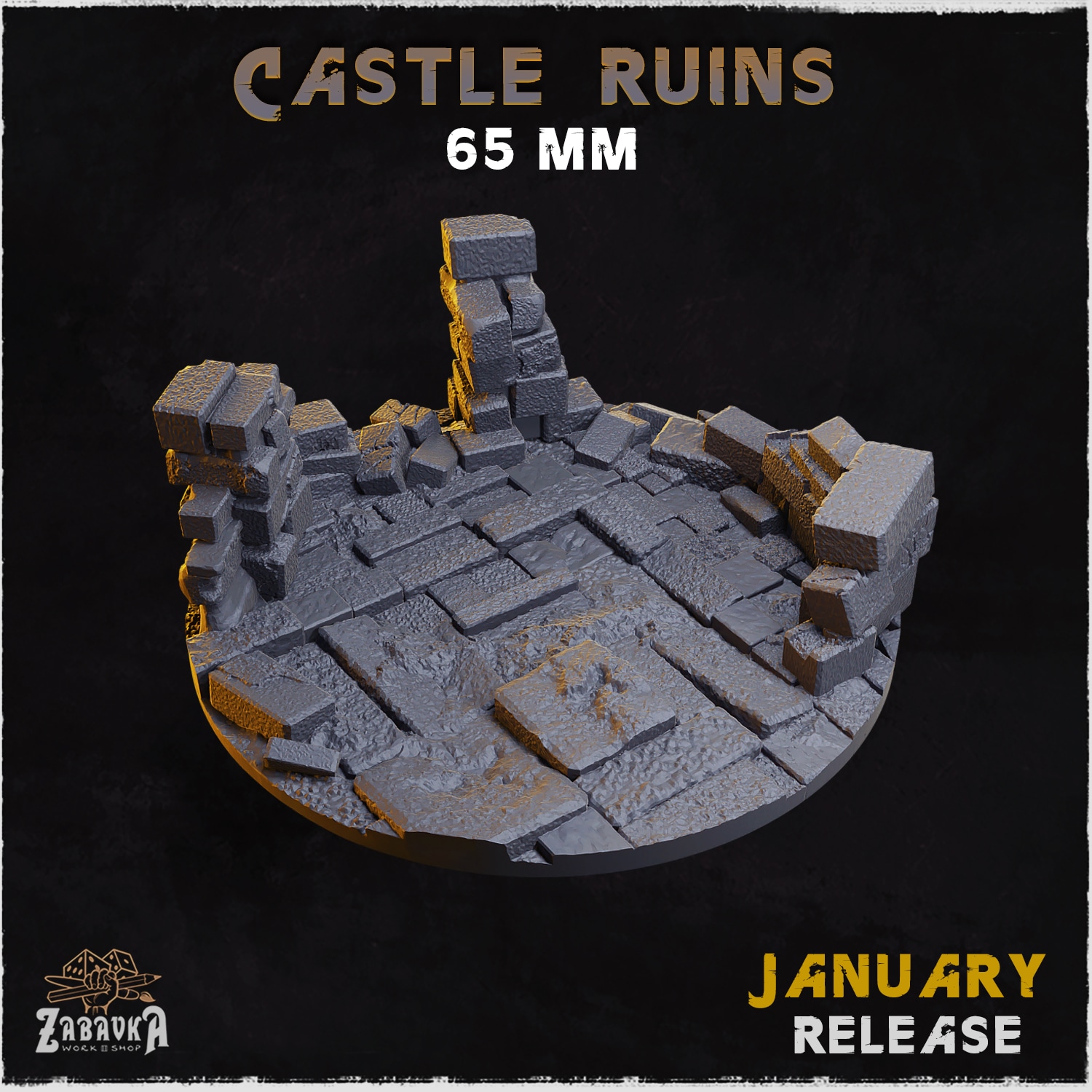 Castle Ruins Bases & Toppers - Unpainted Resin - image 11