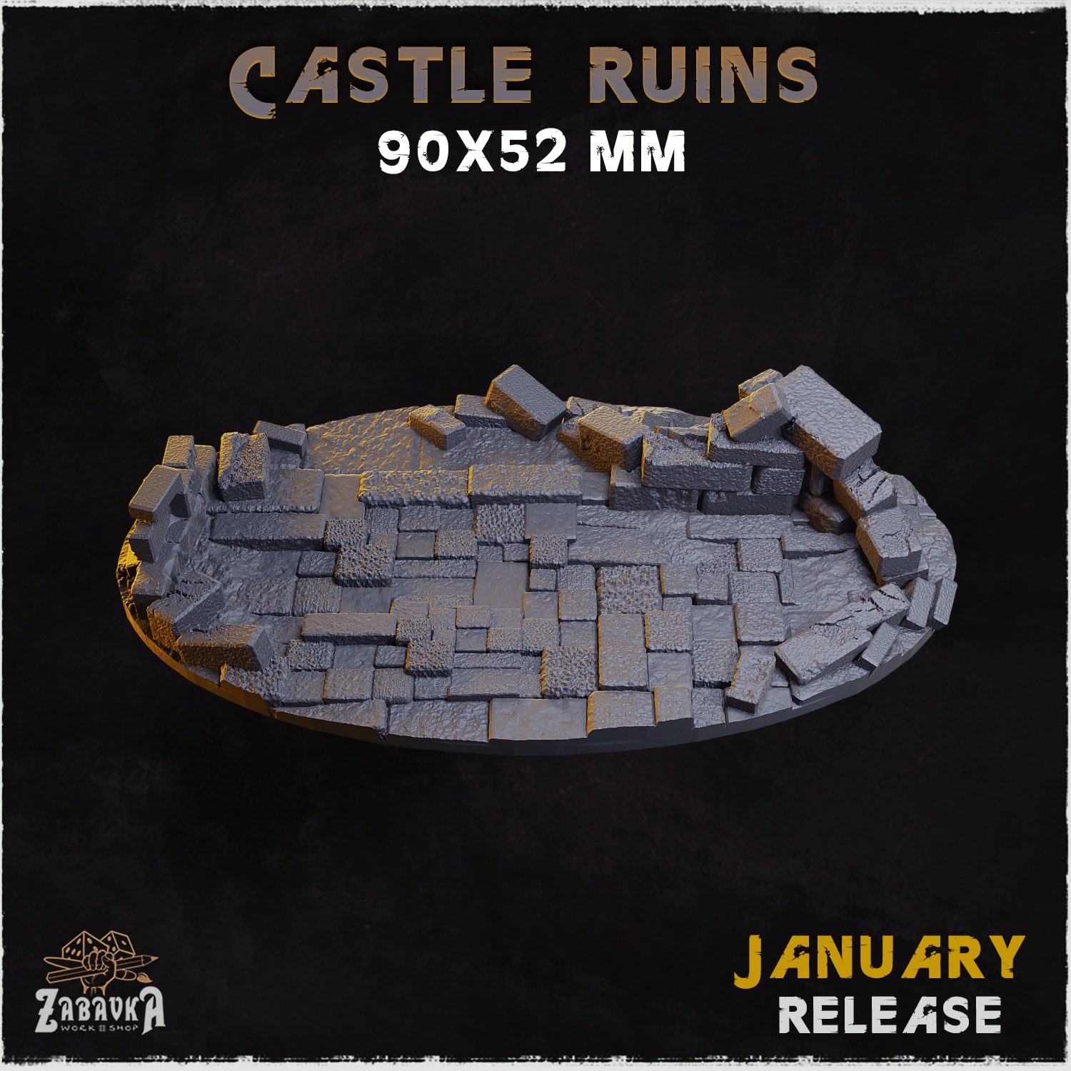 Castle Ruins Bases & Toppers - Unpainted Resin - image 15