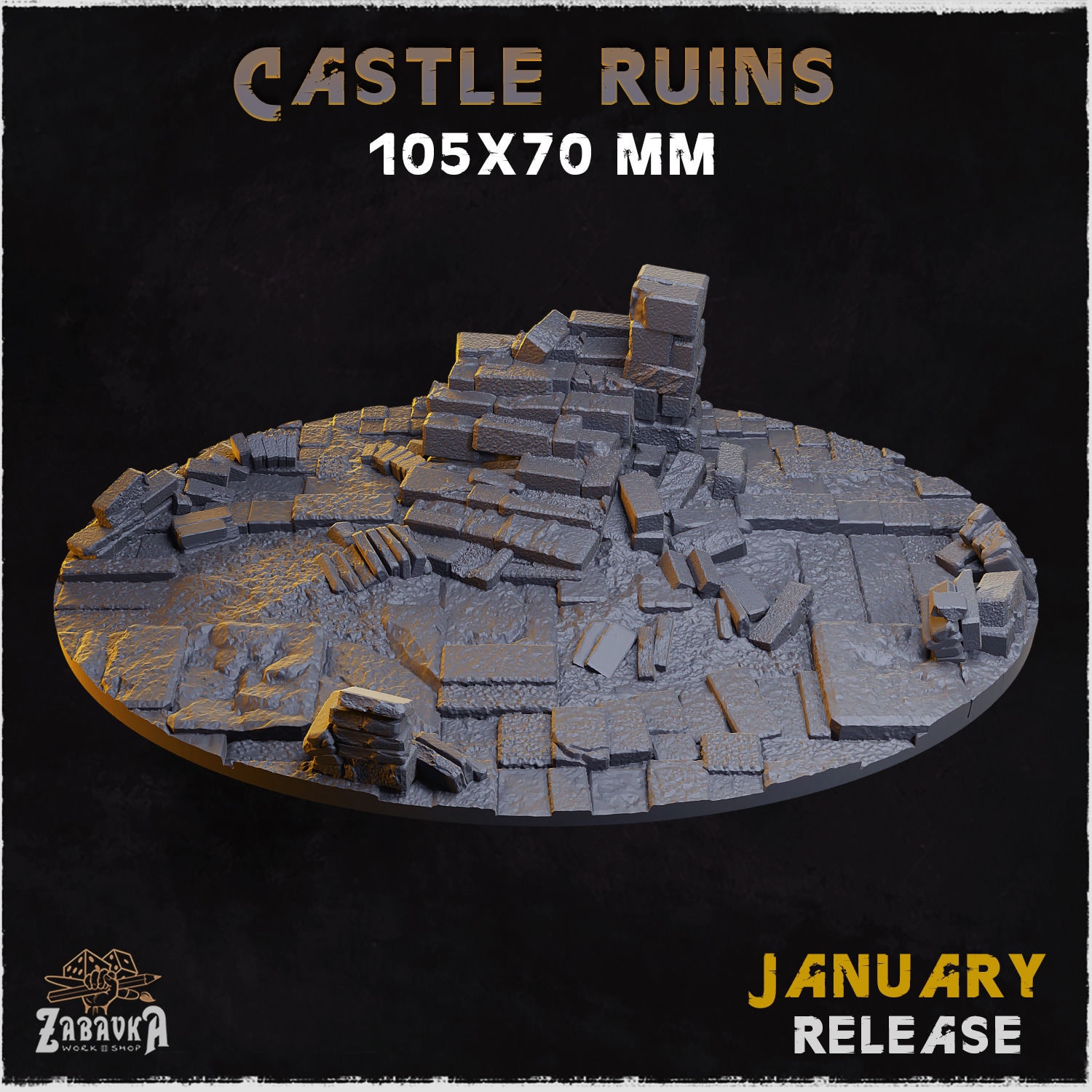 Castle Ruins Bases & Toppers - Unpainted Resin - image 17