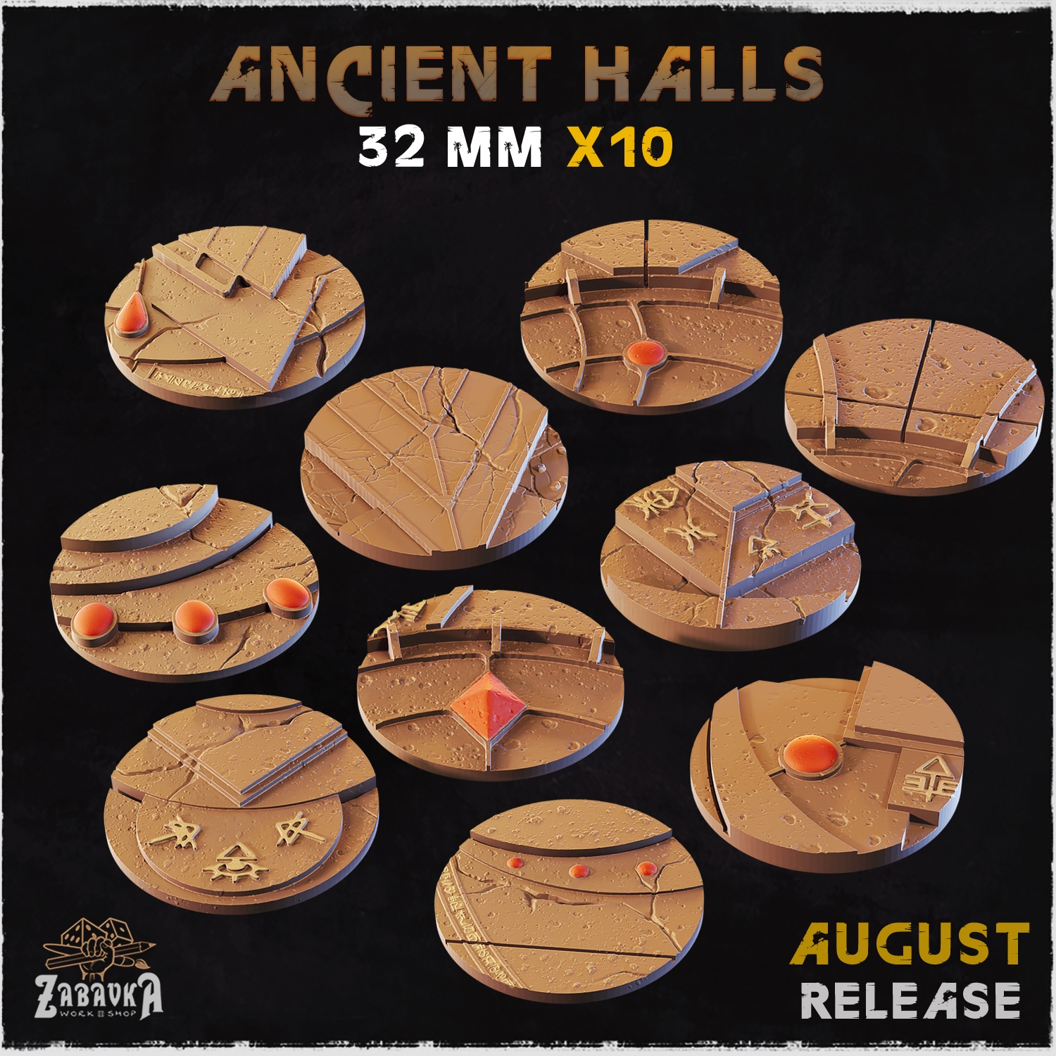 Ancient Halls Bases & Toppers - Unpainted Resin - image 6