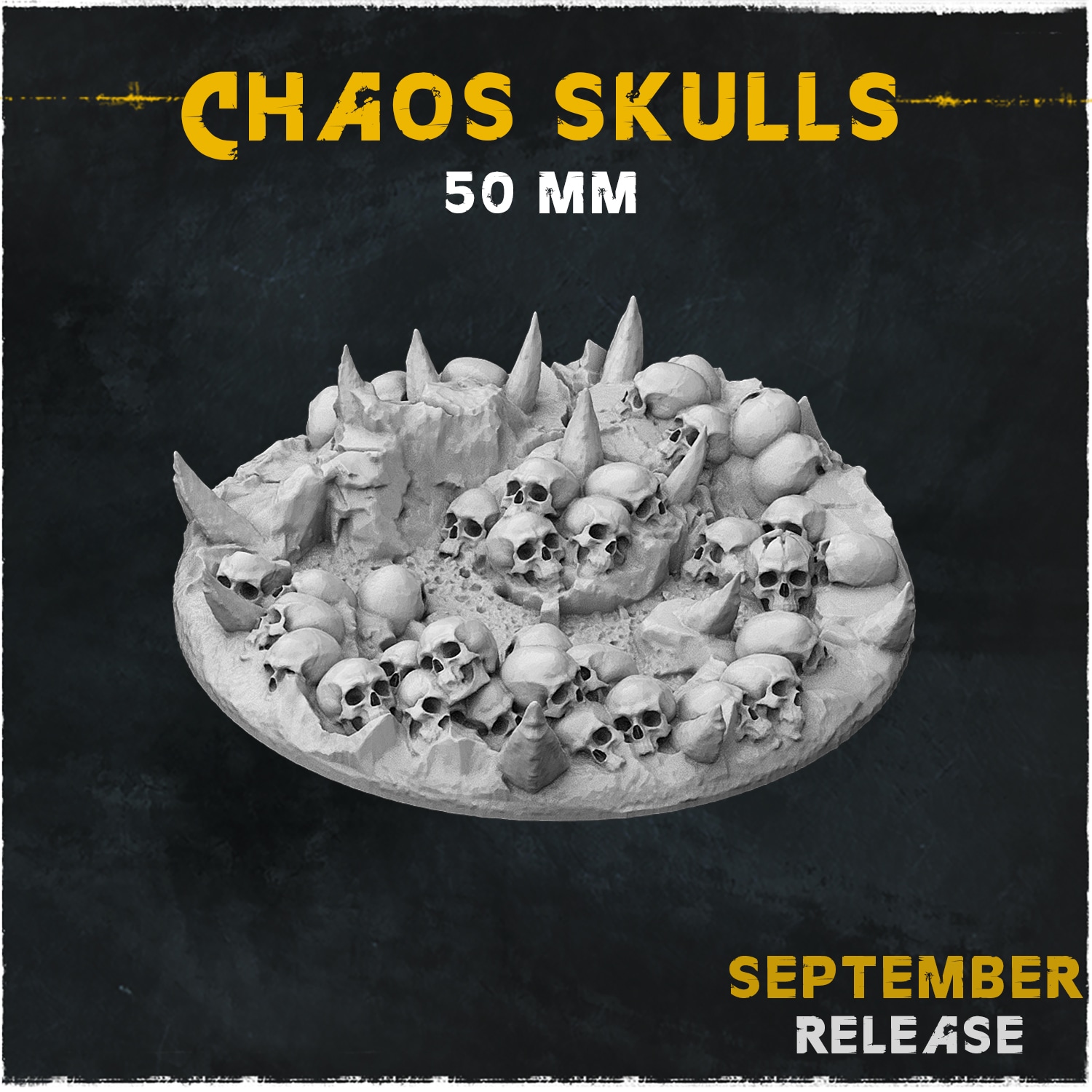 Chaos Skulls Bases & Toppers - Unpainted Resin - image 7
