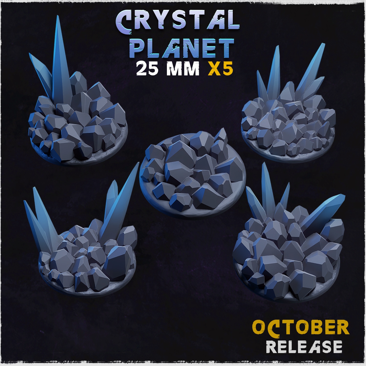 Crystal Planet Bases & Toppers - Unpainted Resin - image 4