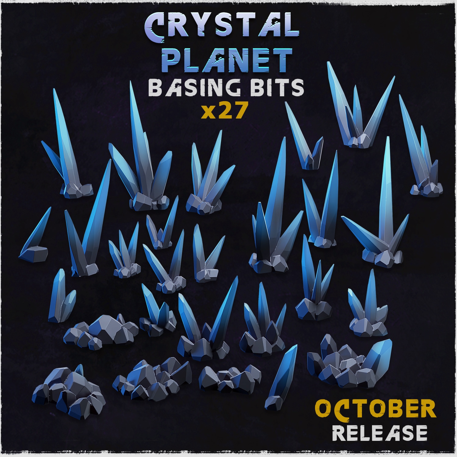 Crystal Planet Basing Bits - Unpainted Resin - image 1