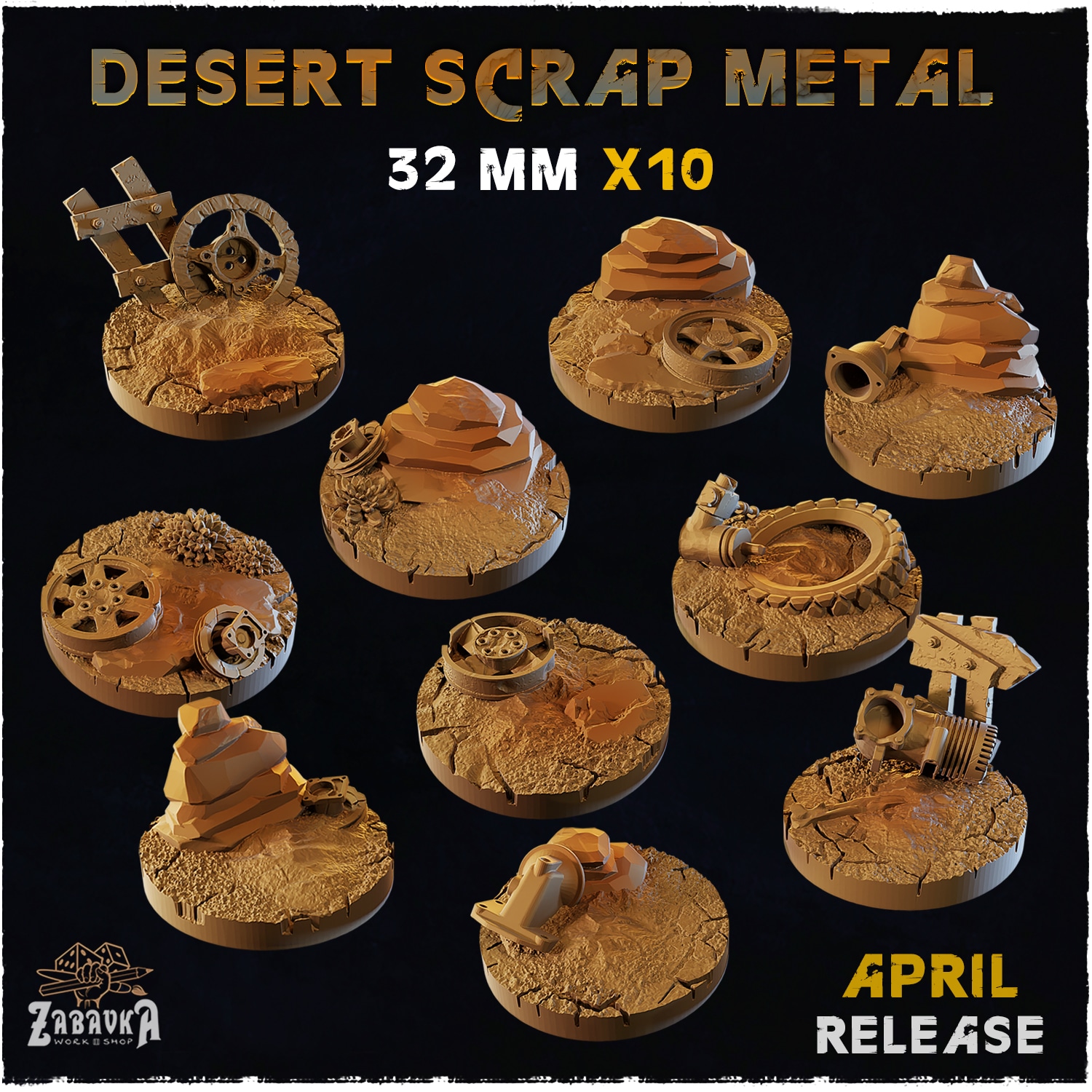 Desert Scrap Metal Bases & Toppers - Unpainted Resin - image 6