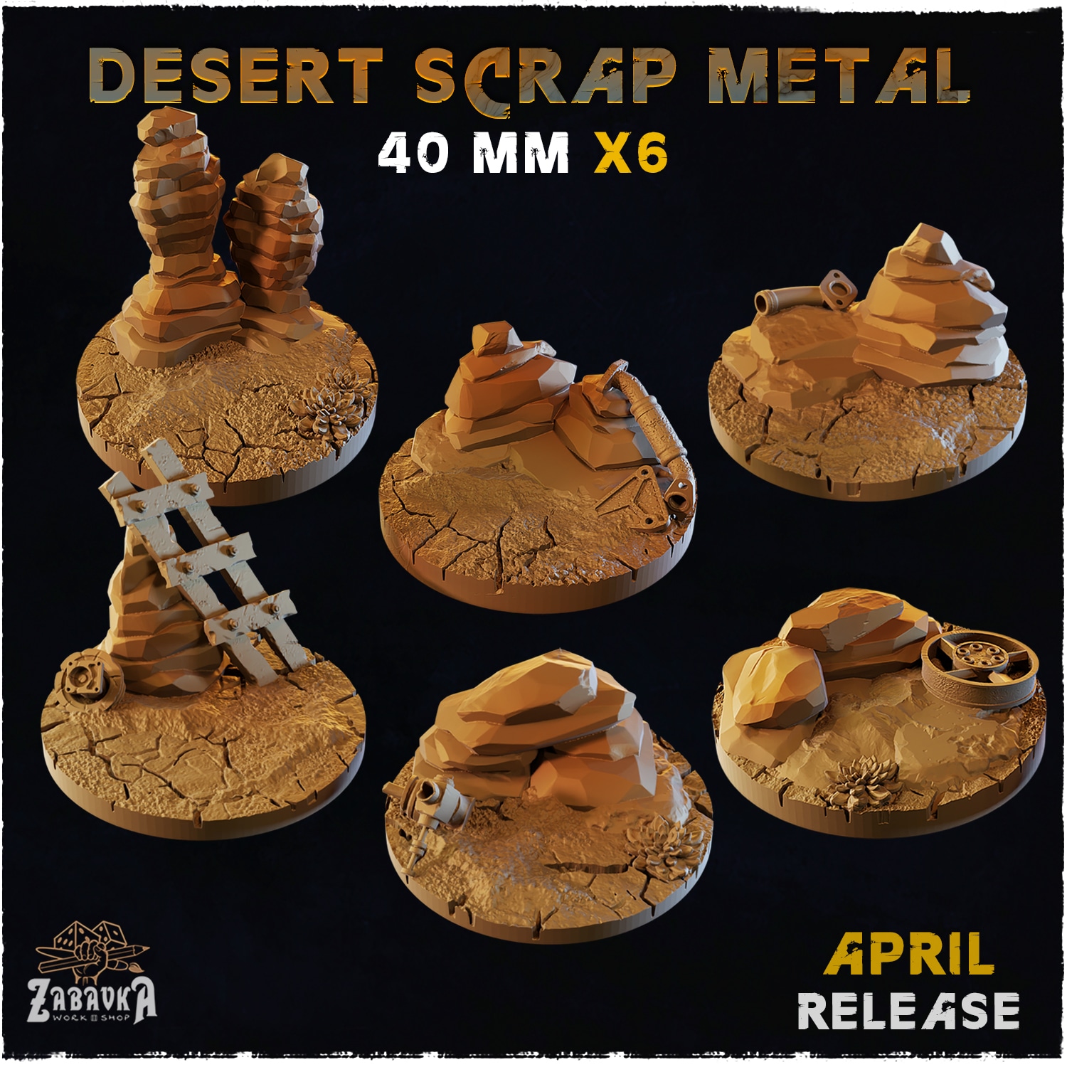 Desert Scrap Metal Bases & Toppers - Unpainted Resin - image 7