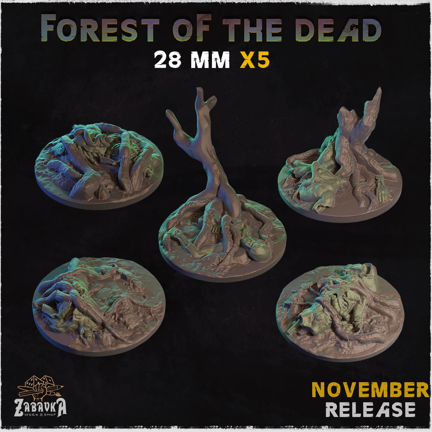 Forest of the Dead Bases & Toppers - Unpainted Resin - image 5