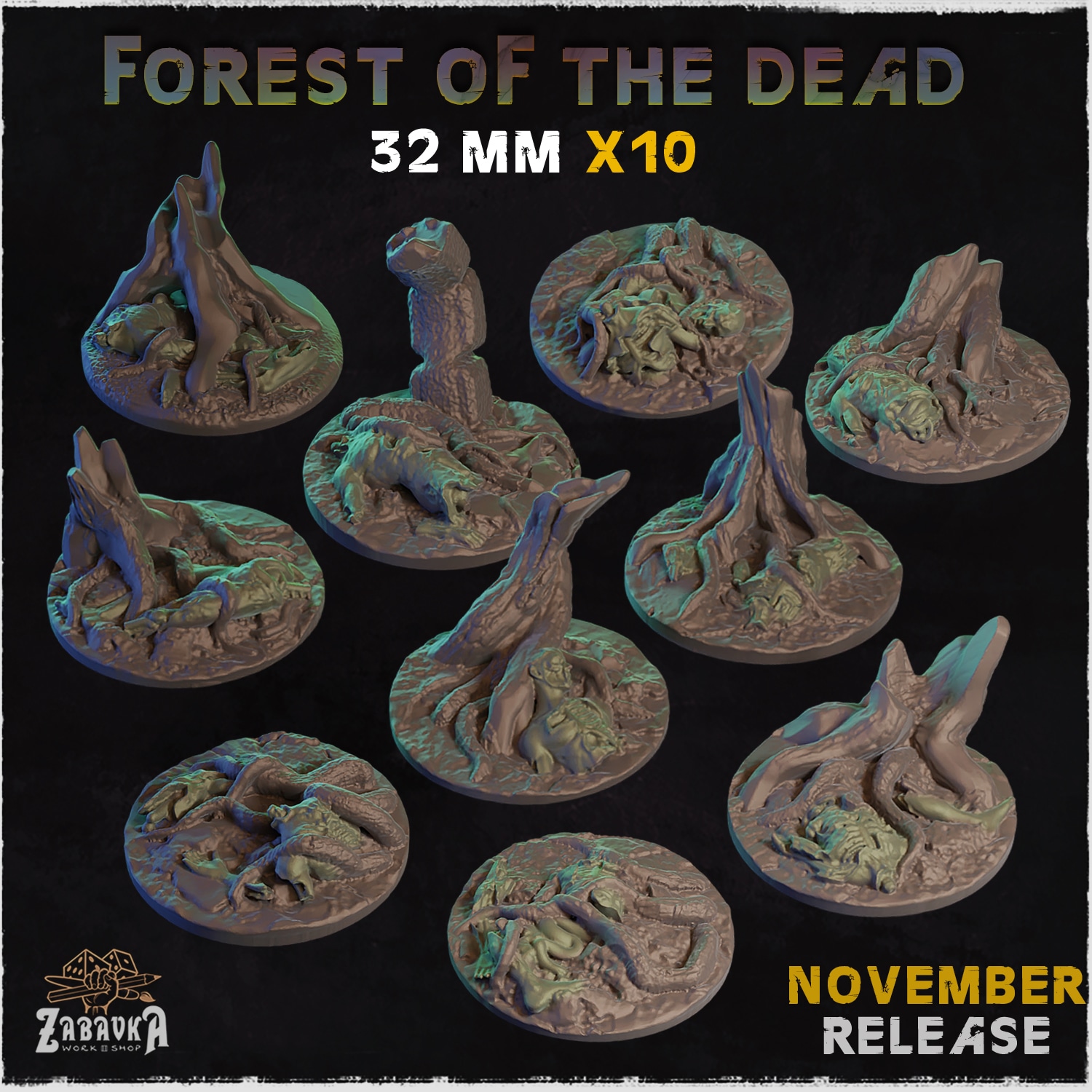 Forest of the Dead Bases & Toppers - Unpainted Resin - image 6