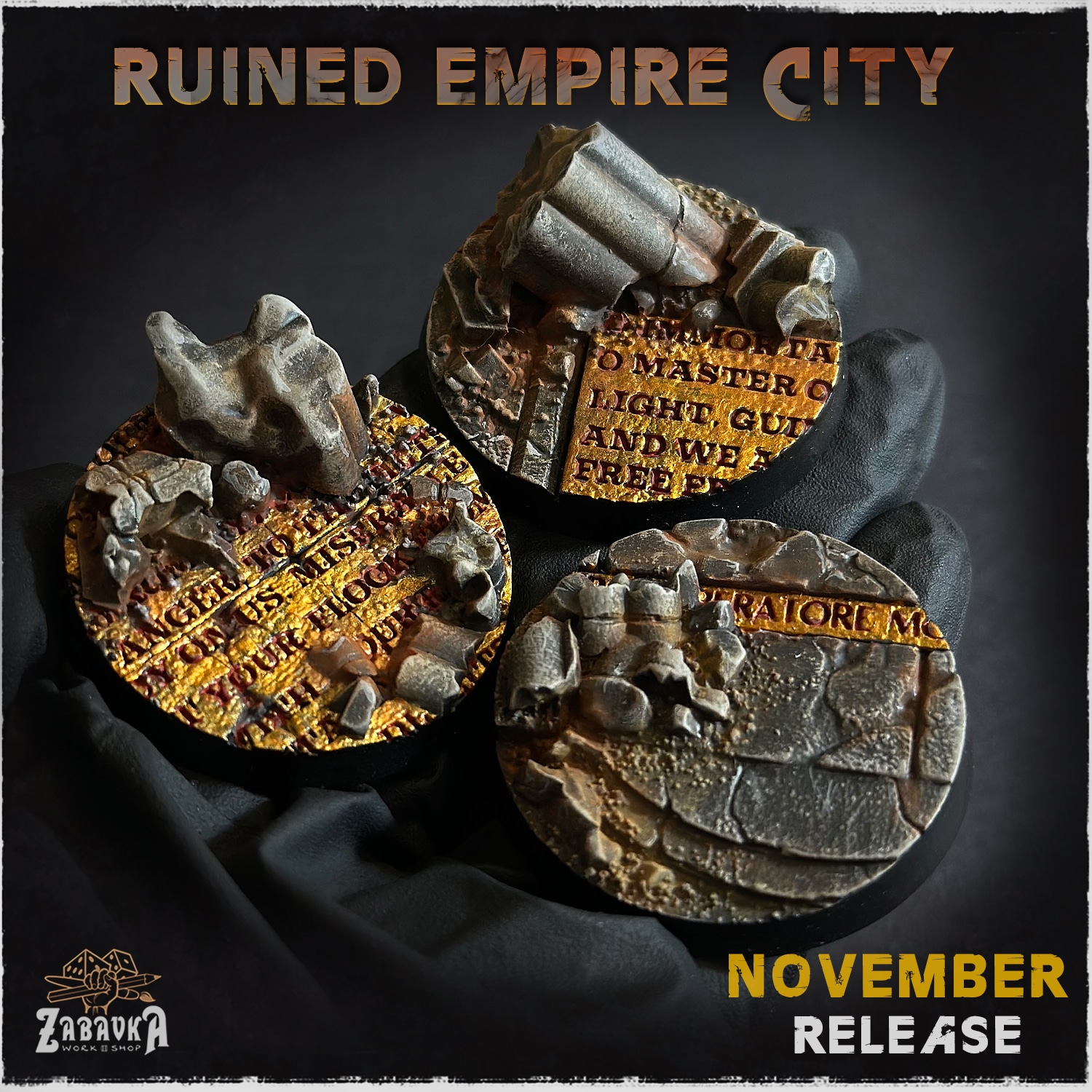 Ruined Empire City Bases & Toppers - Unpainted Resin - image 7