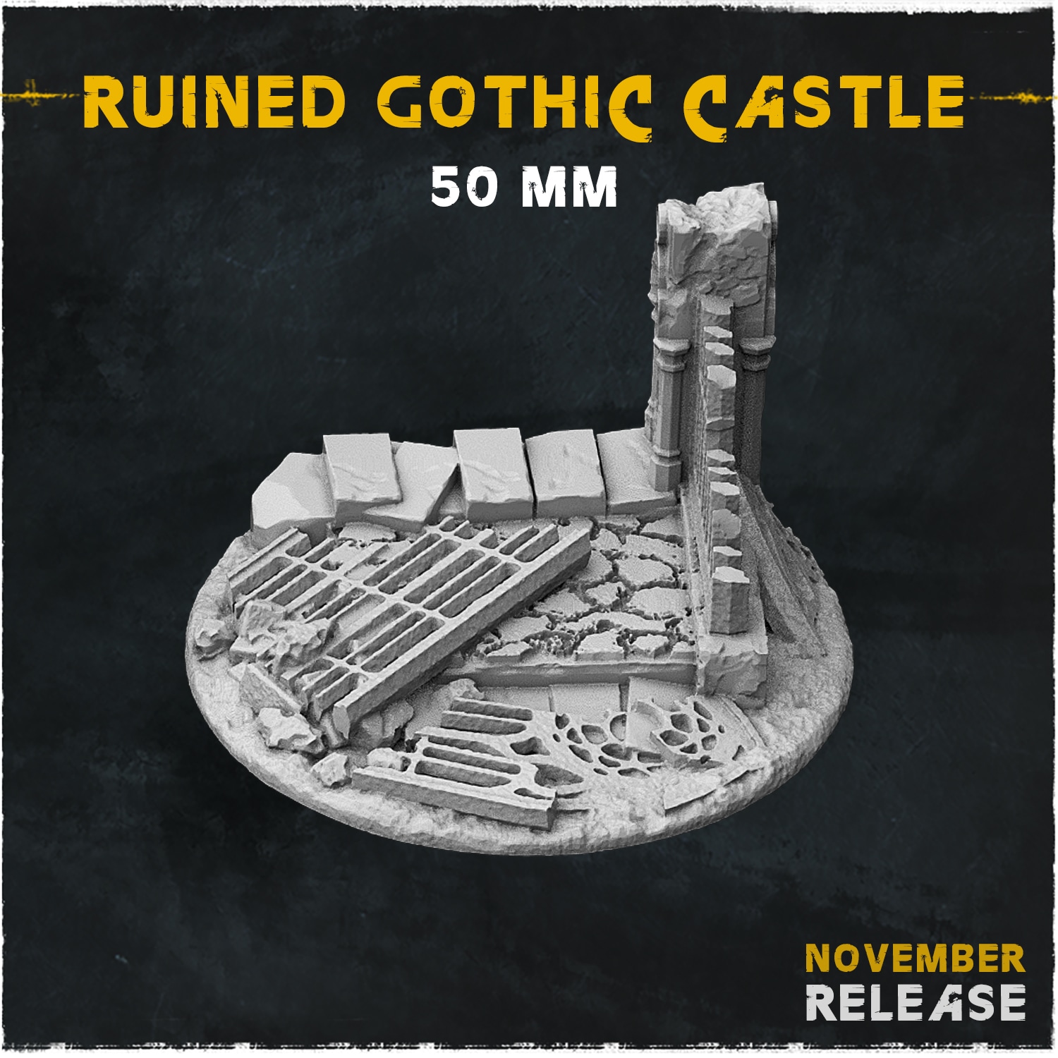 Ruined Gothic Castle Bases & Toppers - Unpainted Resin - image 6