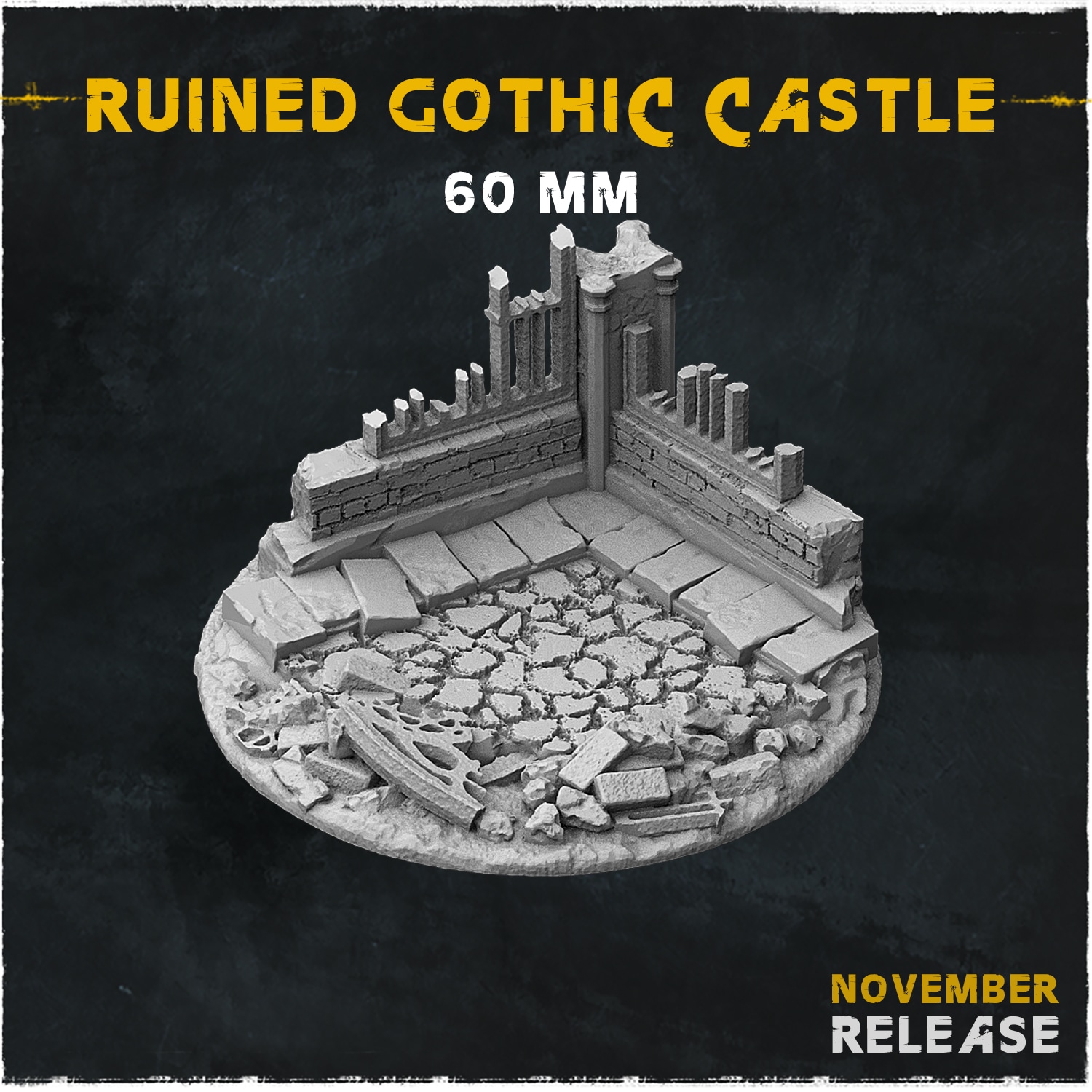 Ruined Gothic Castle Bases & Toppers - Unpainted Resin - image 7