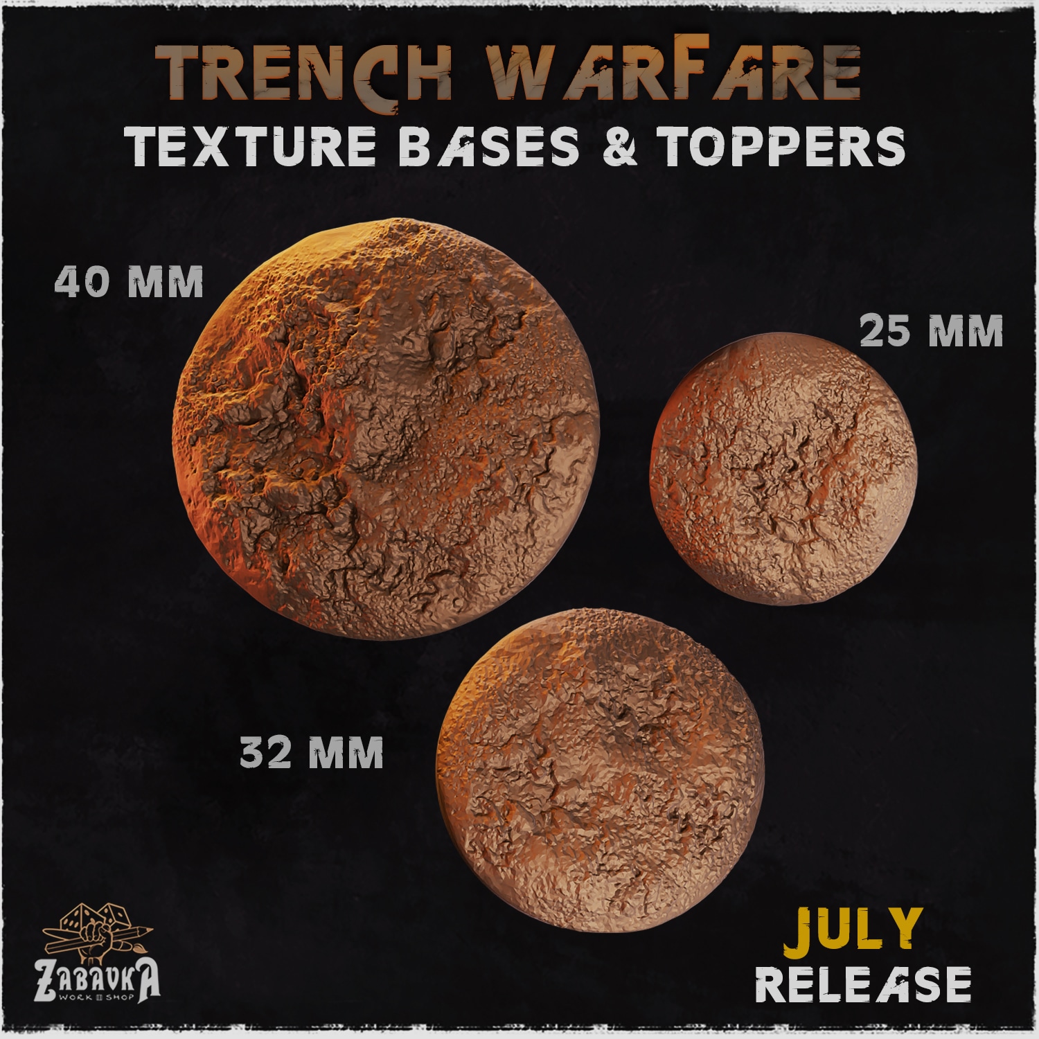 Trench Warfare Bases & Toppers - Unpainted Resin - image 3