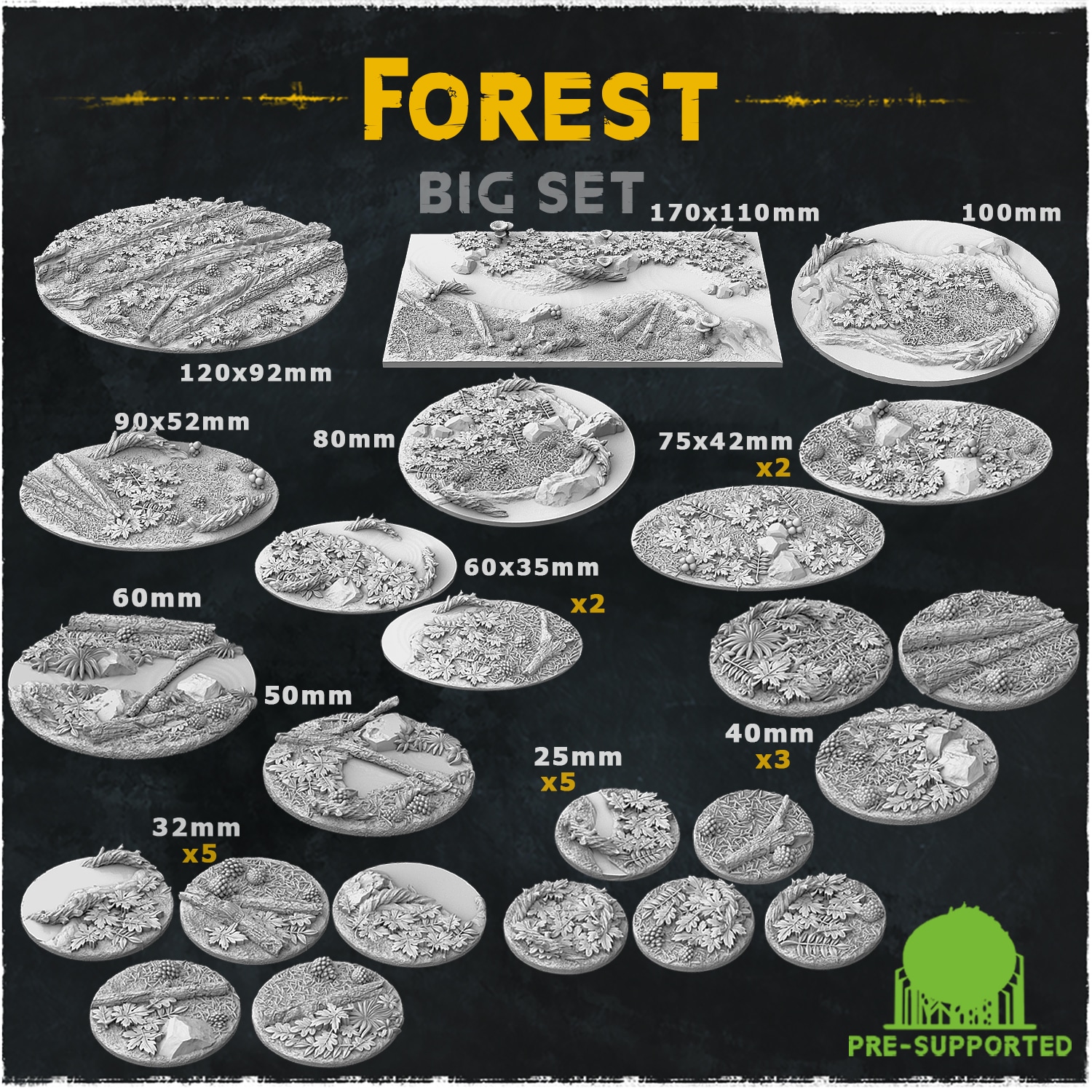 Forest Bases & Toppers - Unpainted Resin - image 1