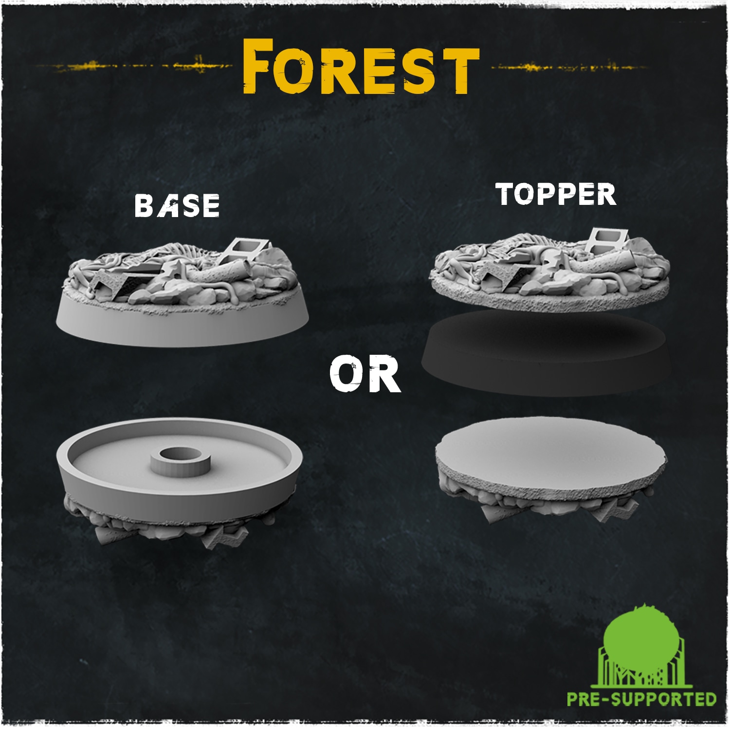 Forest Bases & Toppers - Unpainted Resin - image 2