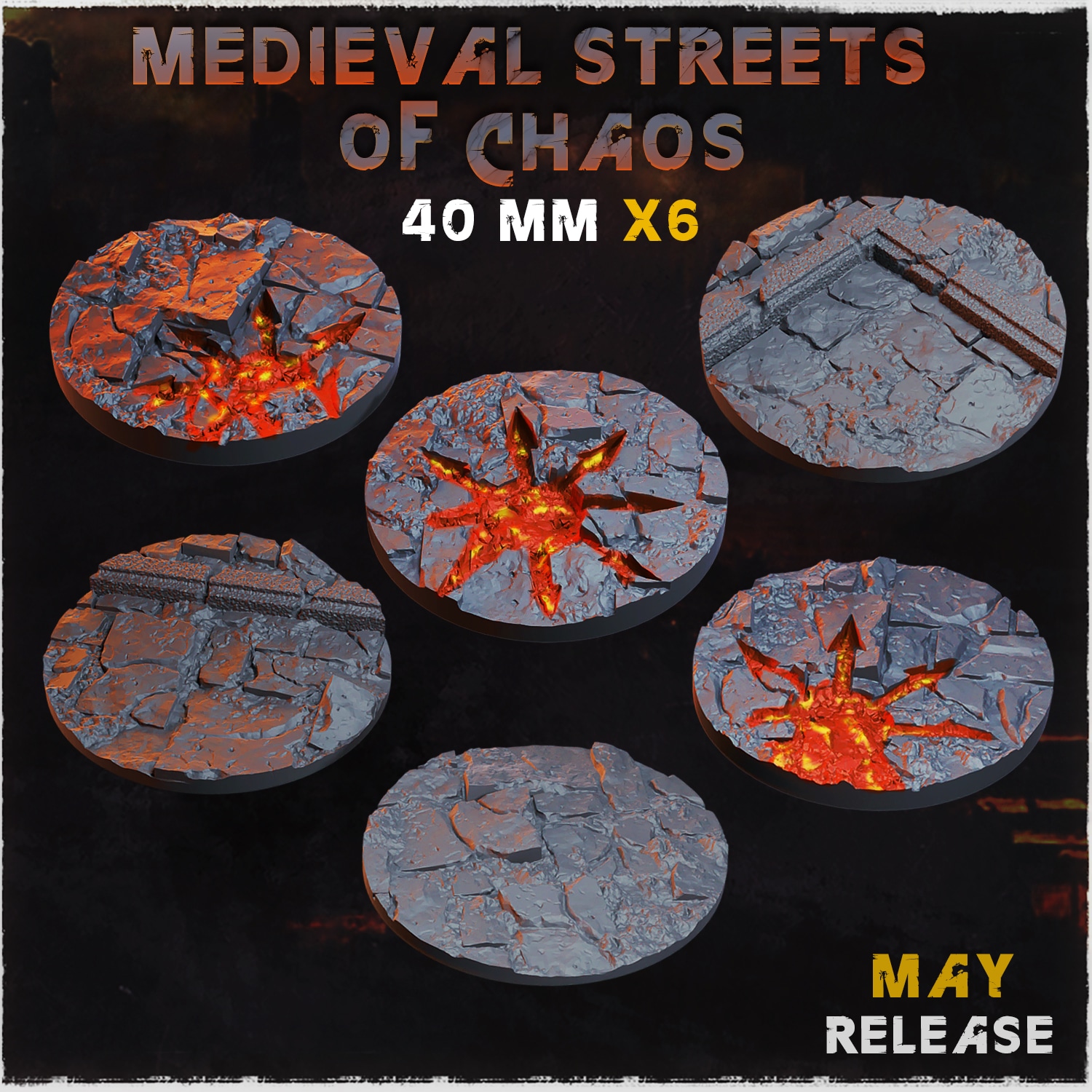 Medieval Streets of Chaos Bases & Toppers - Unpainted Resin - image 7