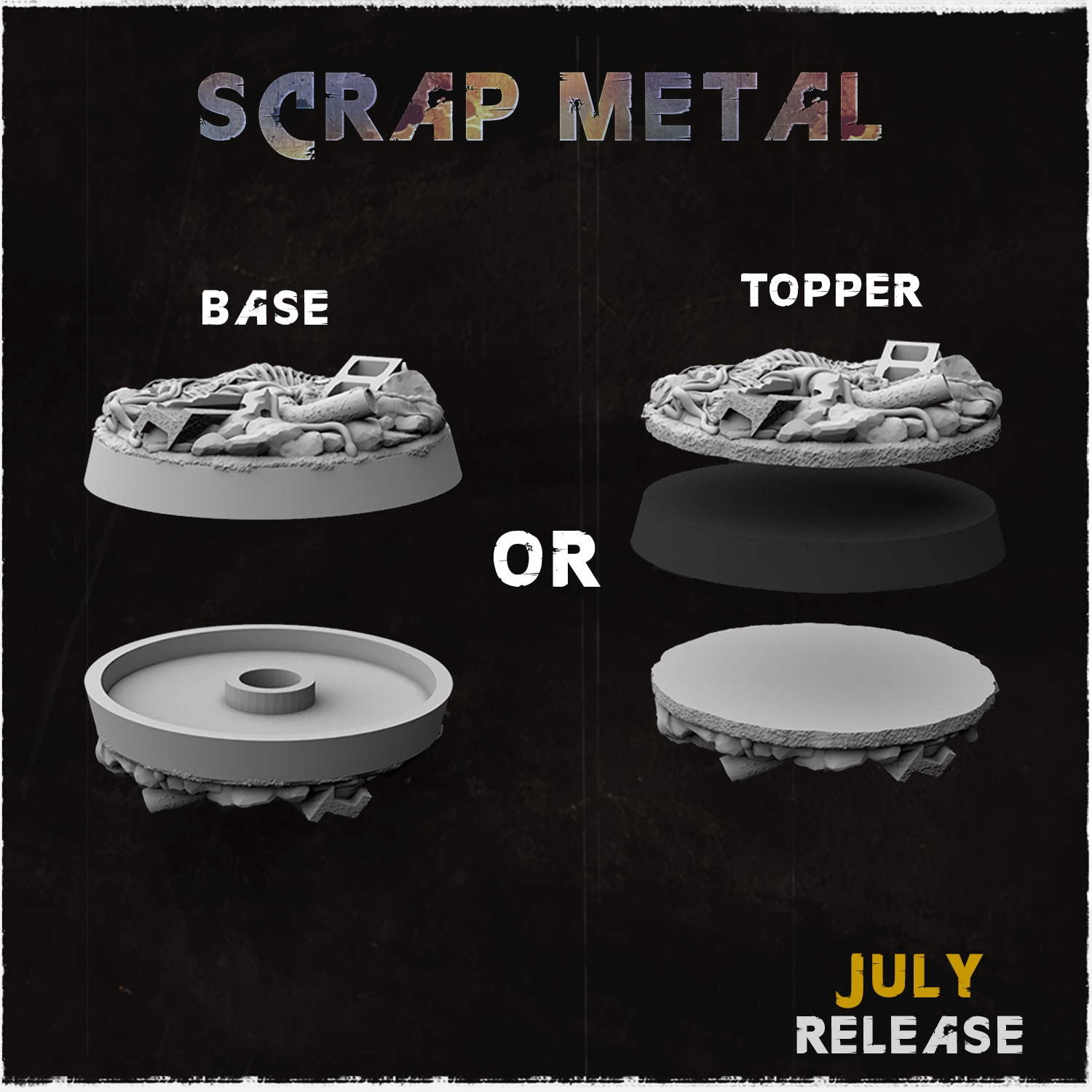 Scrap Metal Bases & Toppers - Unpainted Resin - image 2