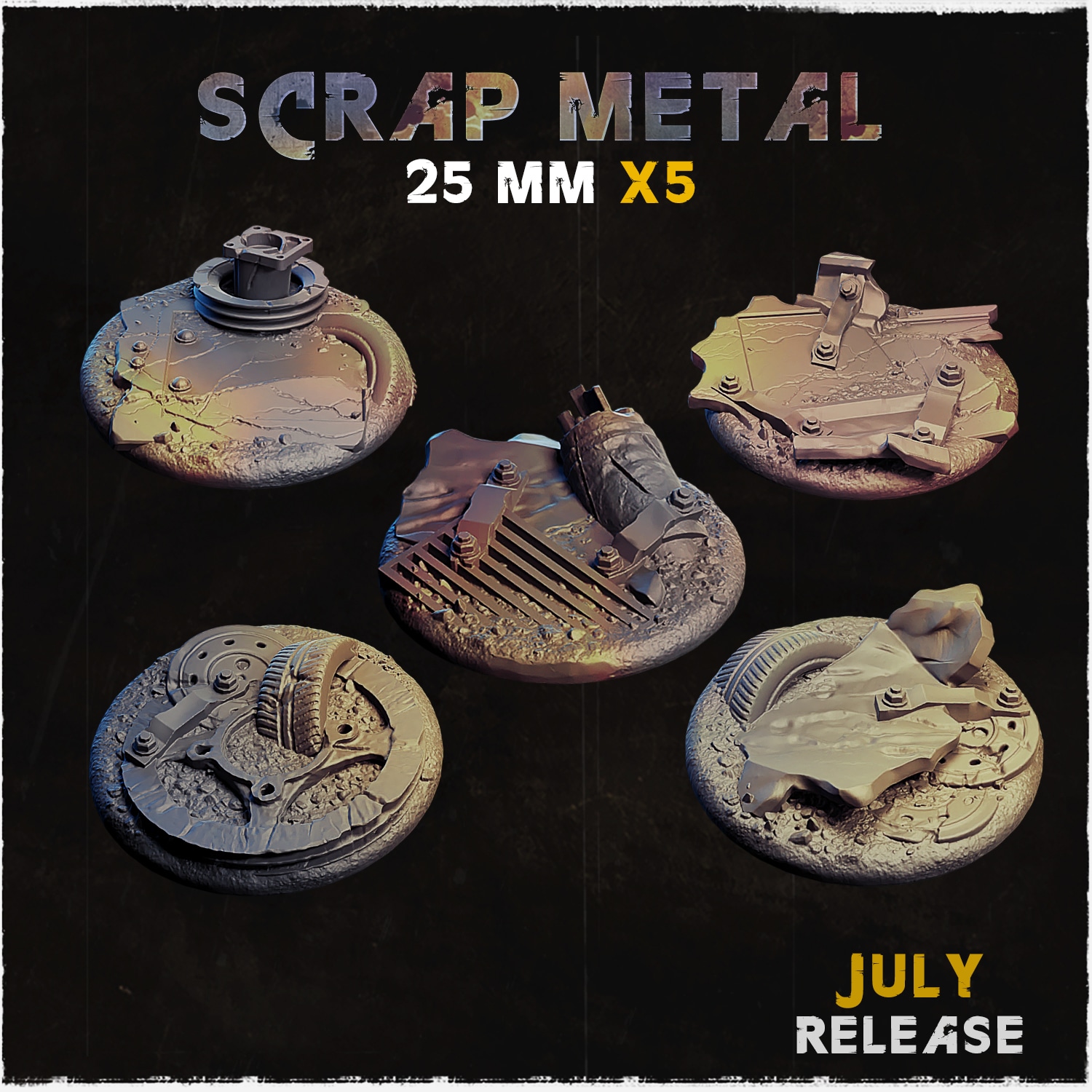Scrap Metal Bases & Toppers - Unpainted Resin - image 4