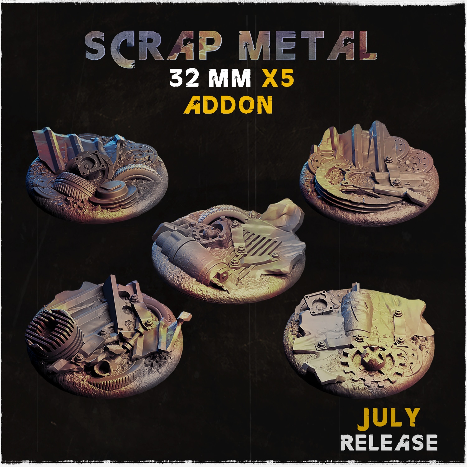 Scrap Metal Bases & Toppers - Unpainted Resin - image 6