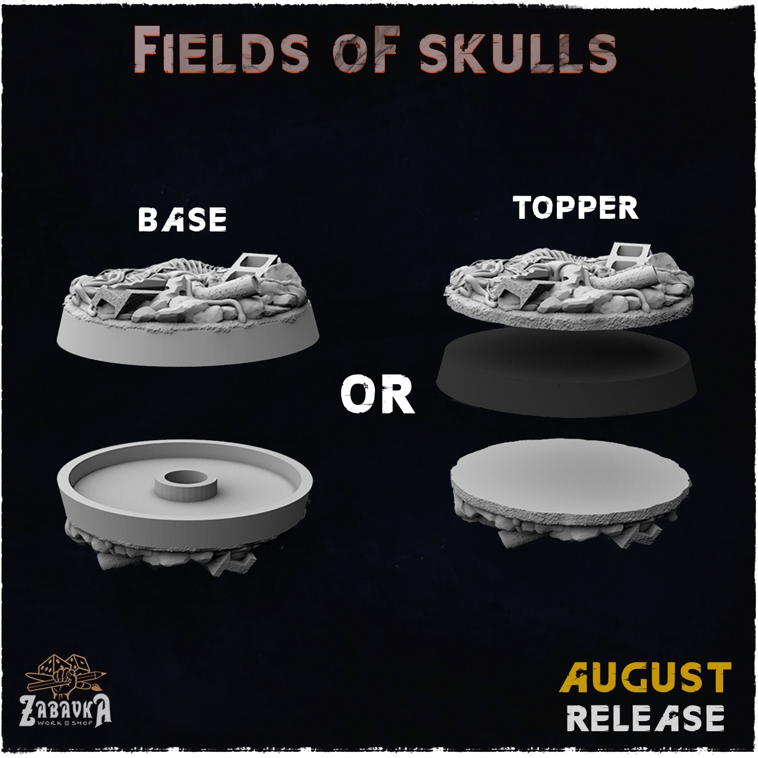 Fields of Skulls Texture Bases - Unpainted Resin - image 2