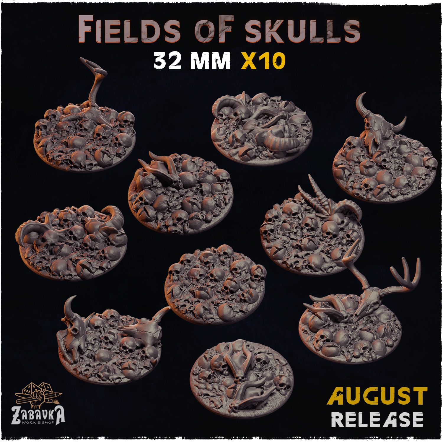 Fields of Skulls Texture Bases - Unpainted Resin - image 4