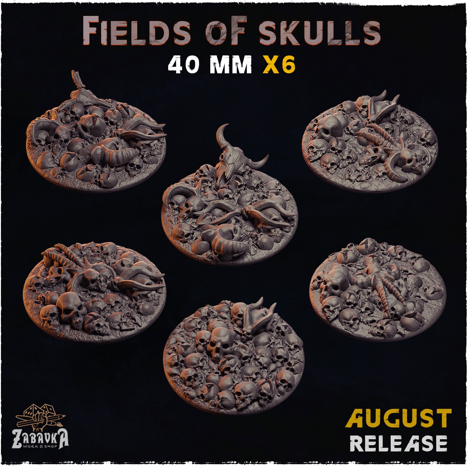 Fields of Skulls Texture Bases - Unpainted Resin - image 5