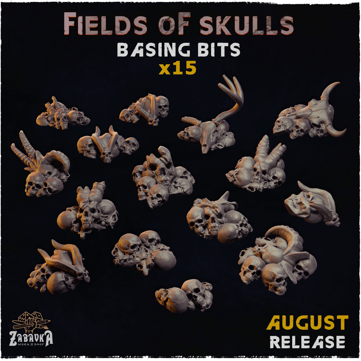 Fields of Skulls Basing Bits - Unpainted Resin - image 1