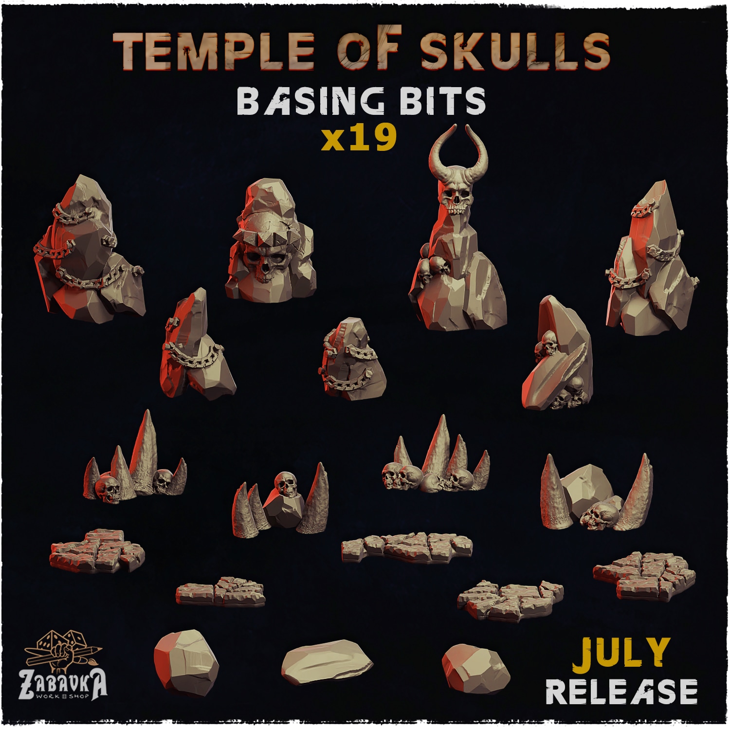 Temple of Skulls Basing Bits - Unpainted Resin - image 1
