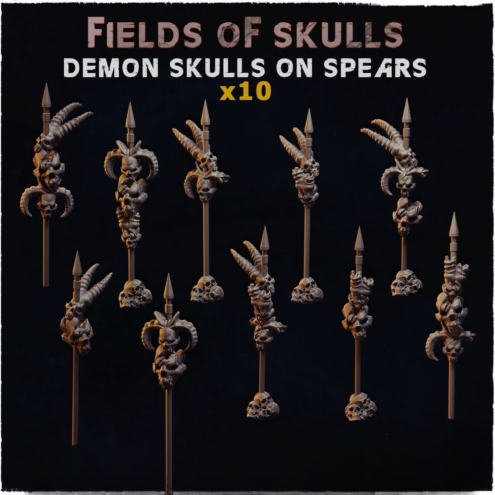 Fields of Skulls Demon Skulls on Spears