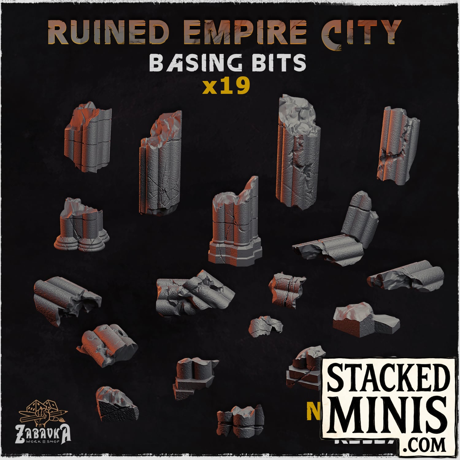 Ruined Empire City Basing Bits