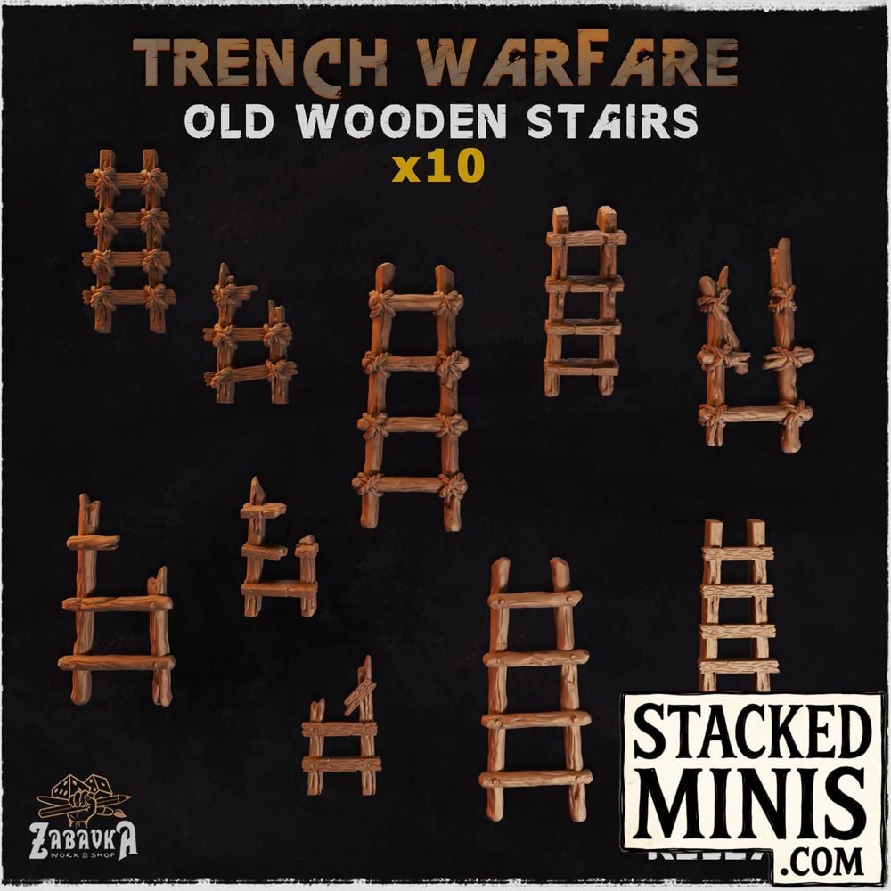 Trench Warfare Old Wooden Stairs